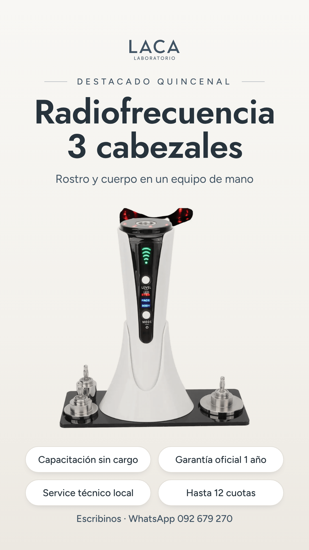 Video: Radiofrecuencia con 3 Cabezales Facial y Corporal para Consultorio