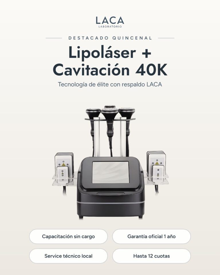 Video del equipo de cavitación y lipoláser 40K con capacitación incluida de LACA Uruguay
