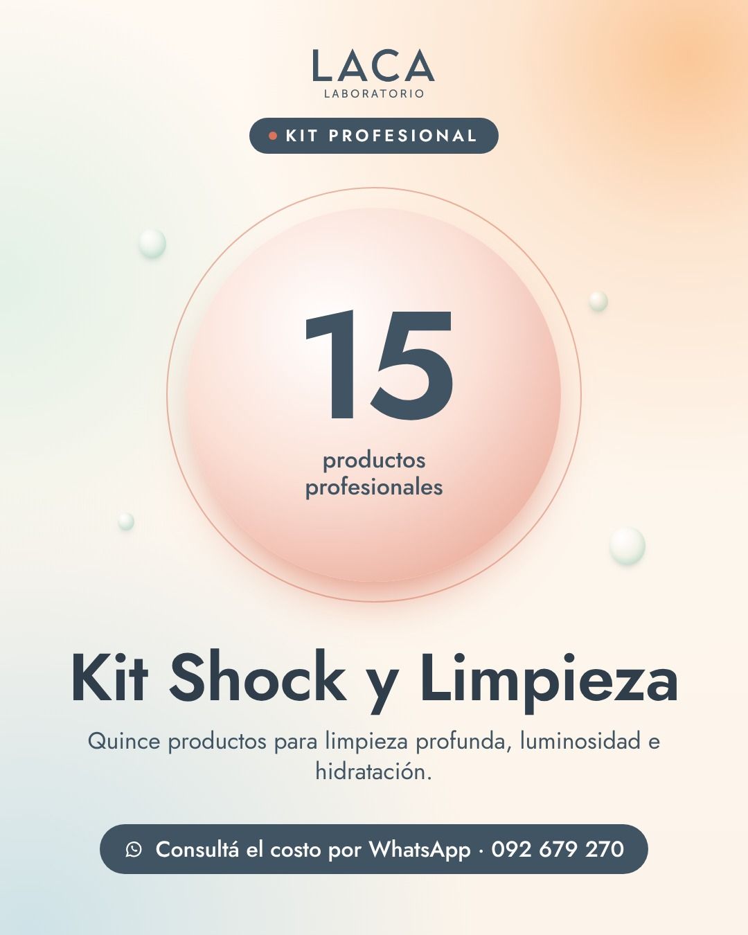 Kit Shock y Limpieza Profesional LACA Kit Shock y Limpieza de Laboratorio LACA: kit profesional con 15 productos